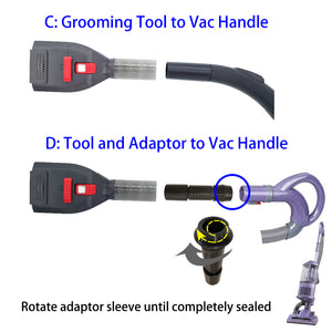 Pet Shedding Brush Vacuum Attachment Compatible with Most Vacuum Cleaners